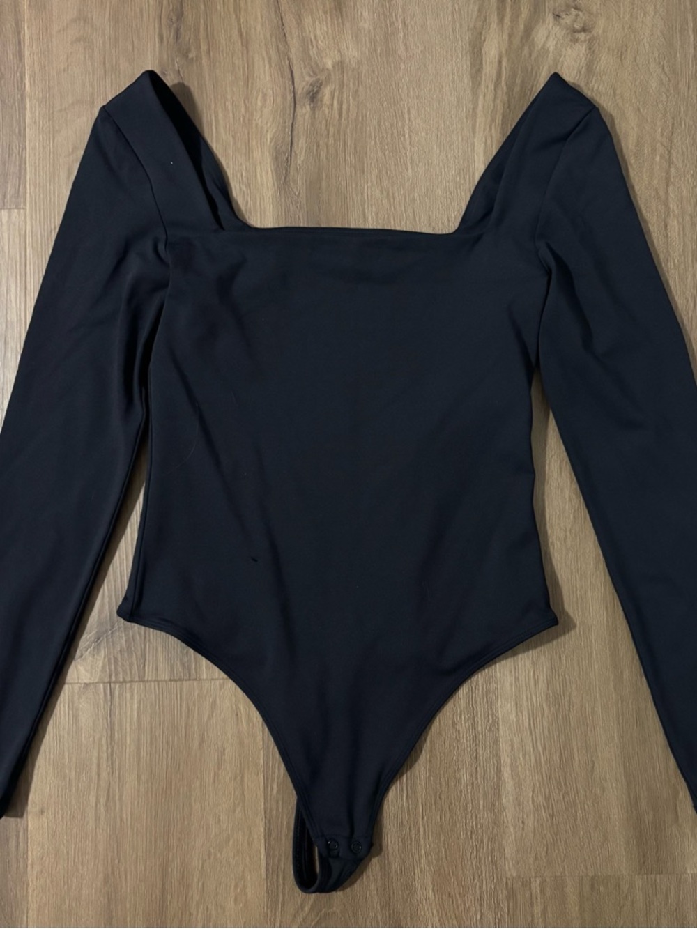 Babaton Black Contour Long-Sleeve Bodysuit
